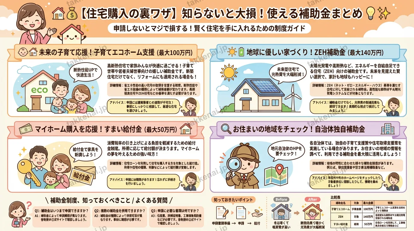 使える補助金まとめ