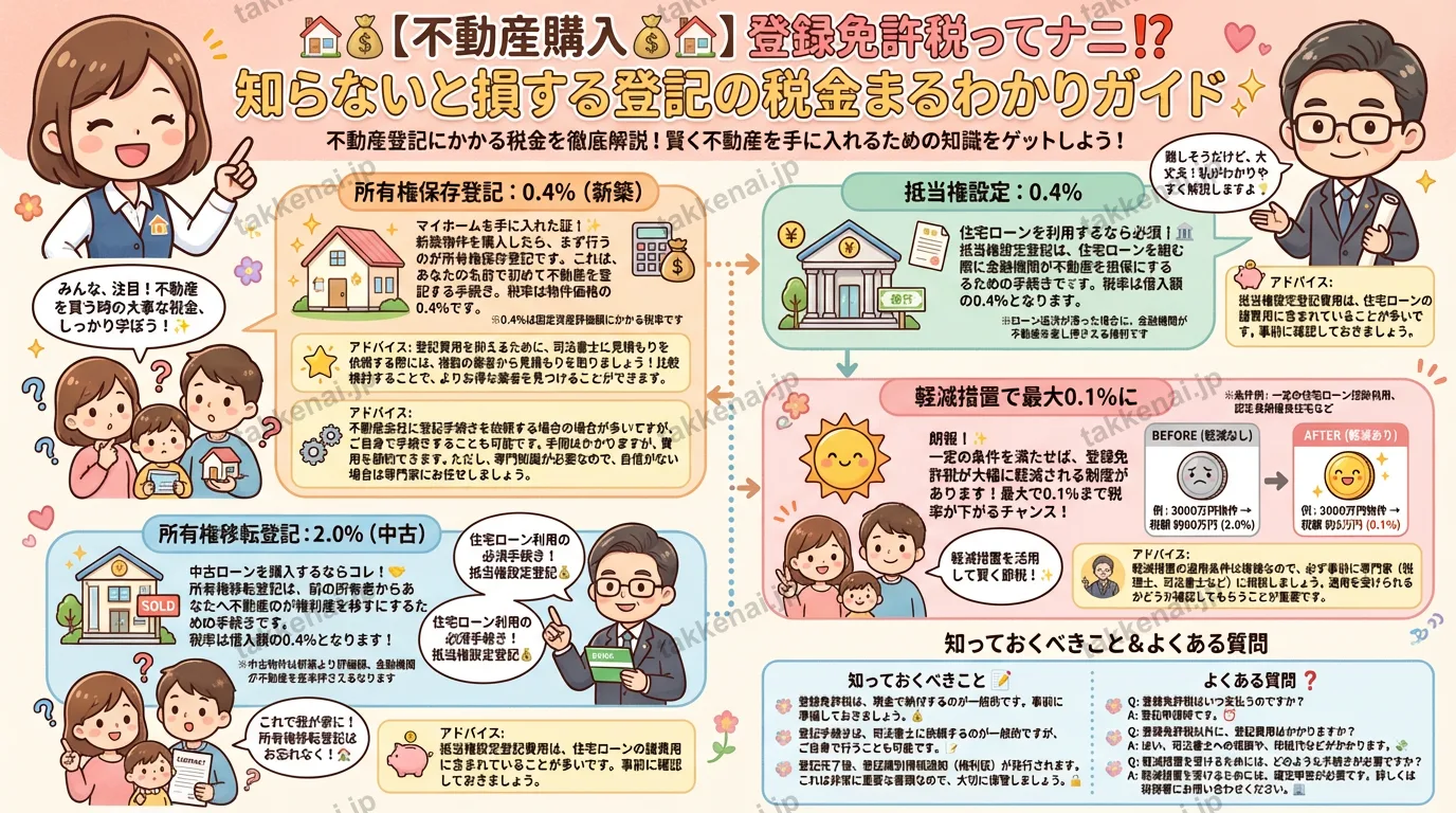 不動産取得時の登録免許税