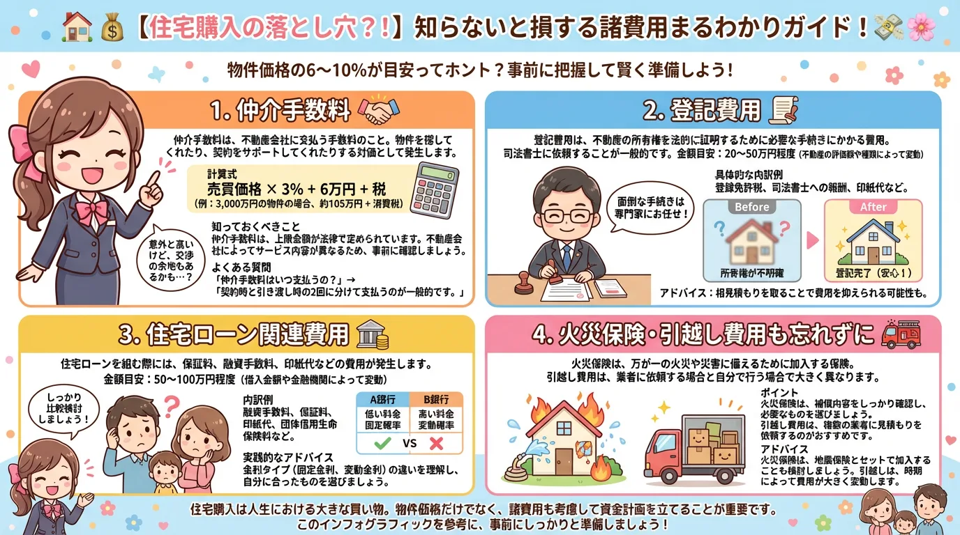 住宅購入時の諸費用一覧