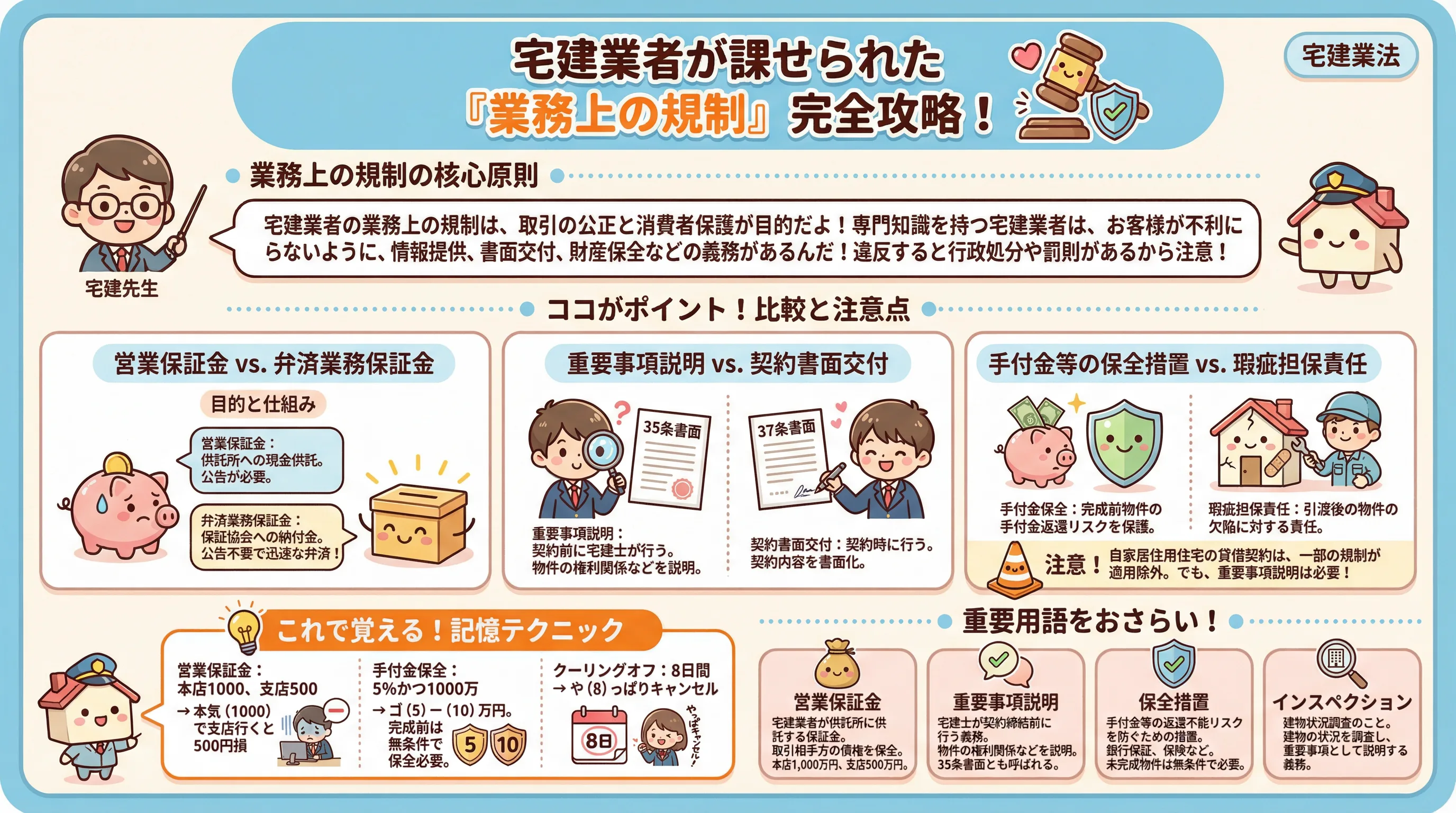 宅建業者に課せられた「業務上の規制」に関する完全版の解説ですのインフォグラフィック｜宅建業法