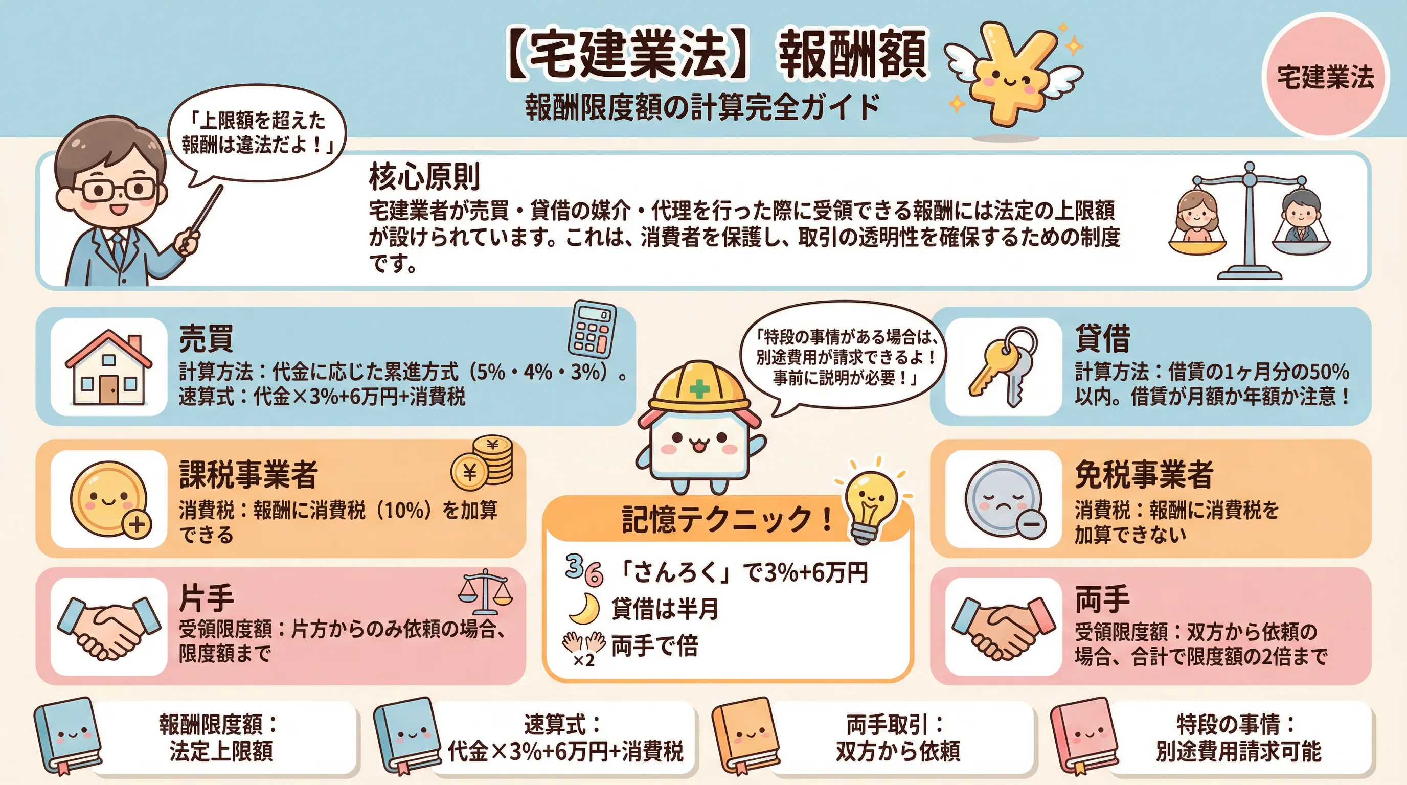 報酬額のインフォグラフィック｜宅建業法