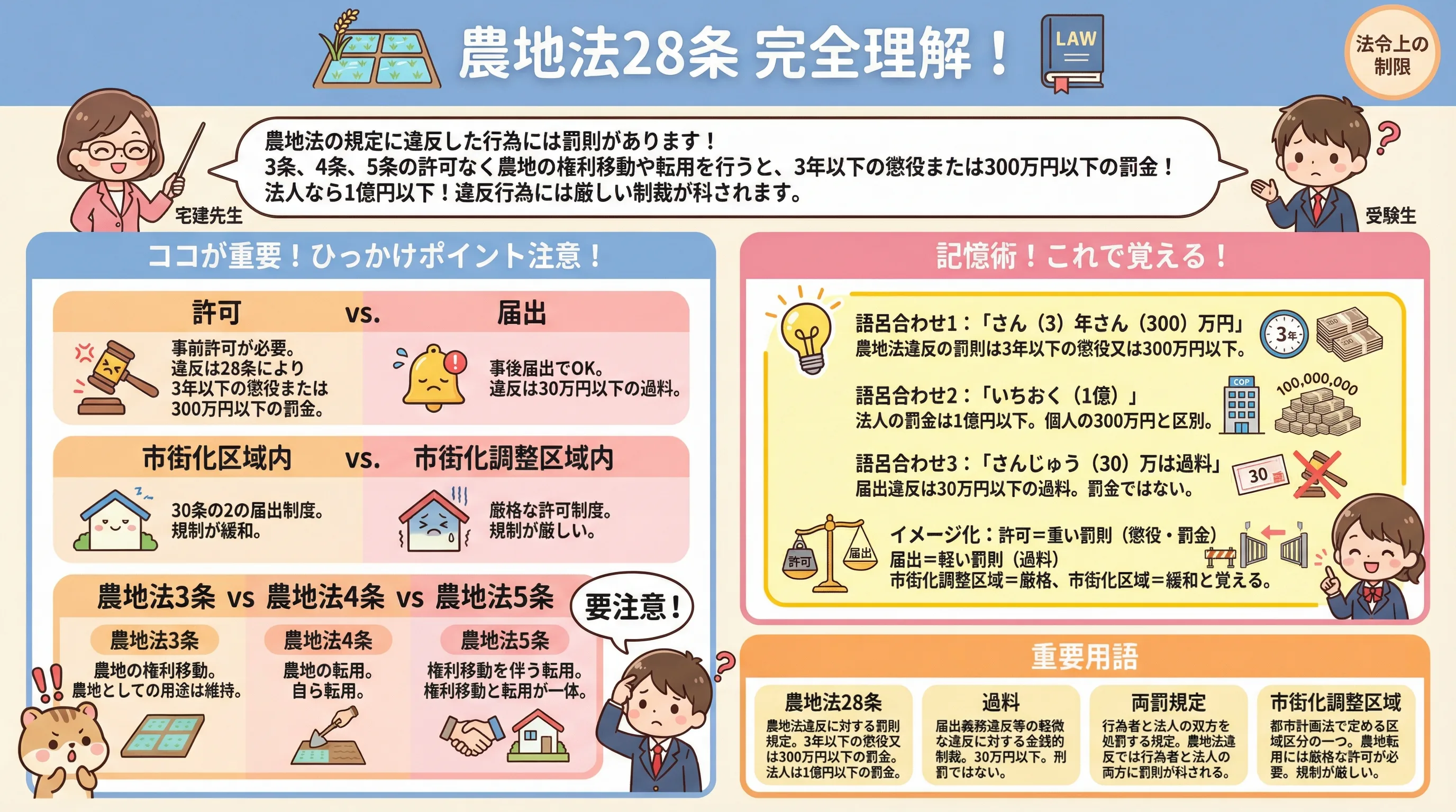 農地法28のインフォグラフィック｜法令上の制限