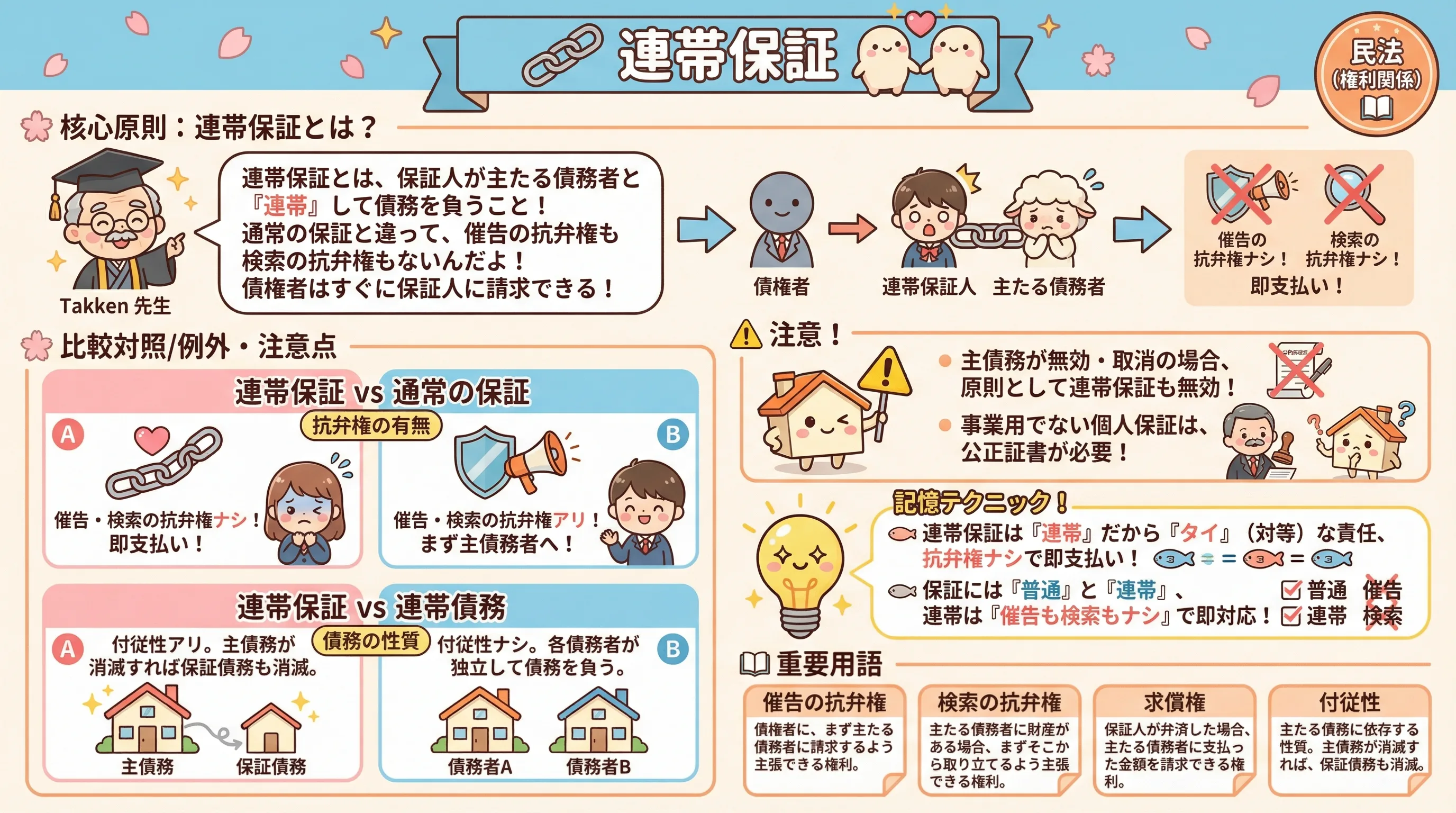 連帯保証のインフォグラフィック｜民法（権利関係）