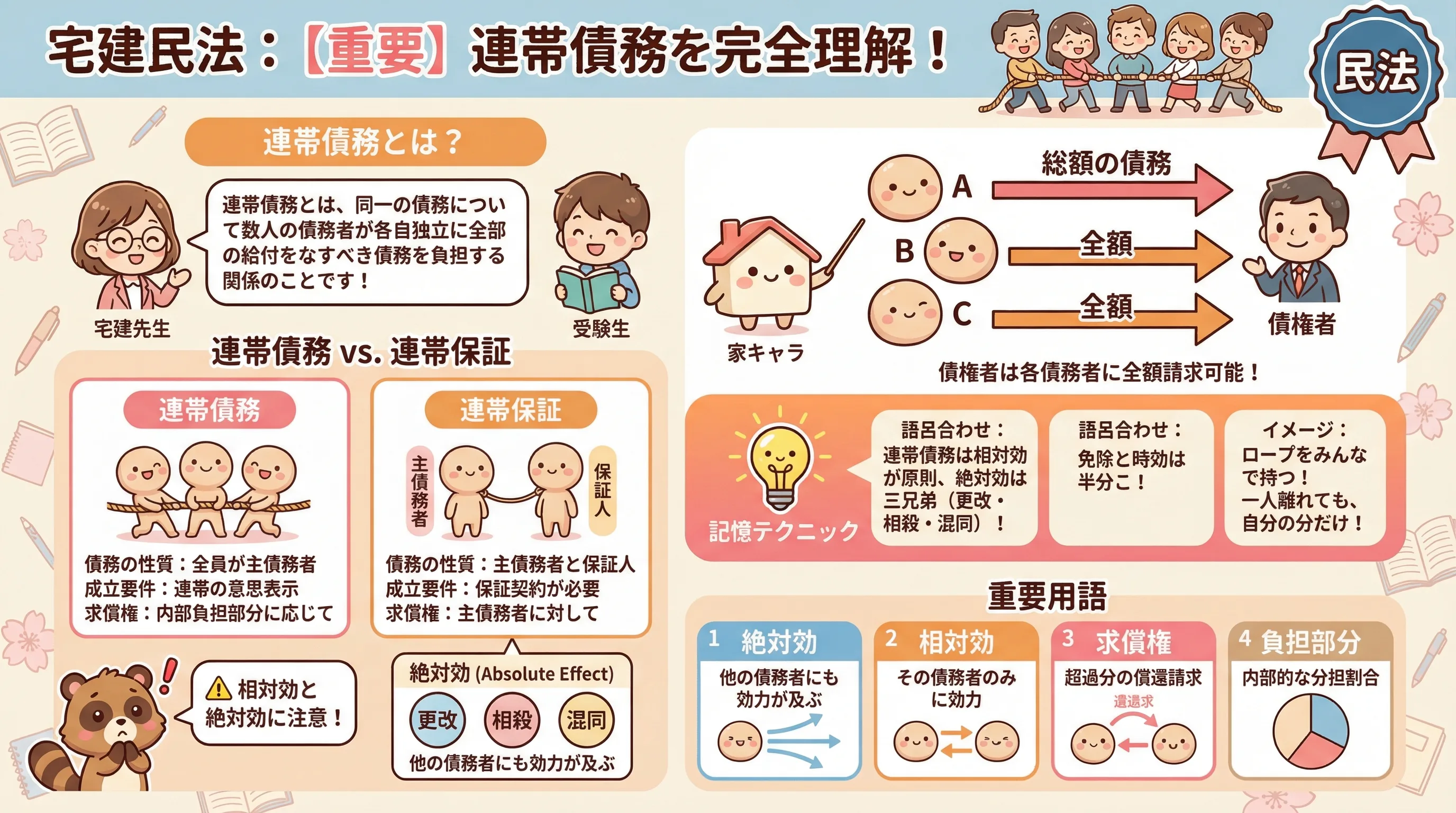 連帯債務のインフォグラフィック｜民法（権利関係）
