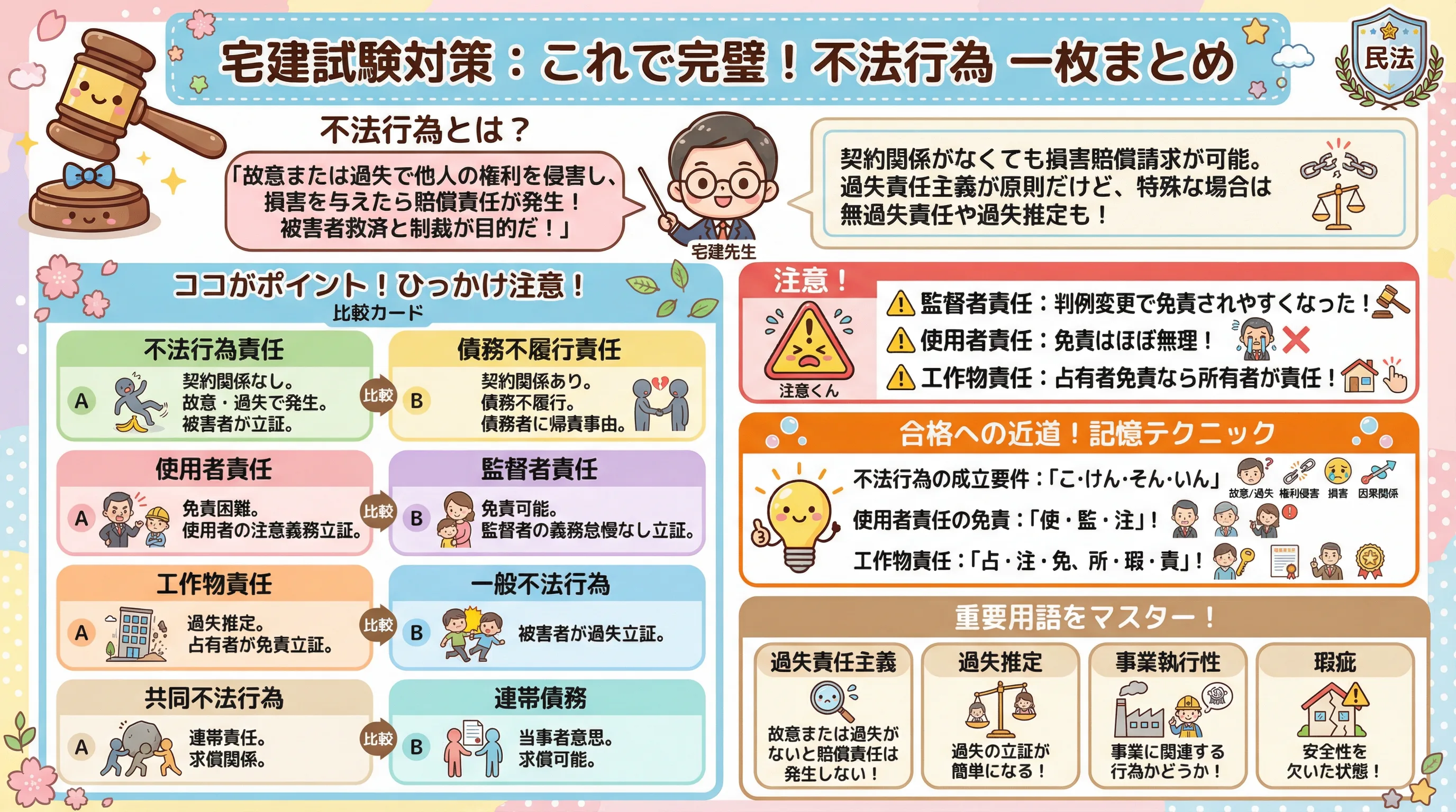 不法行為のインフォグラフィック｜民法（権利関係）