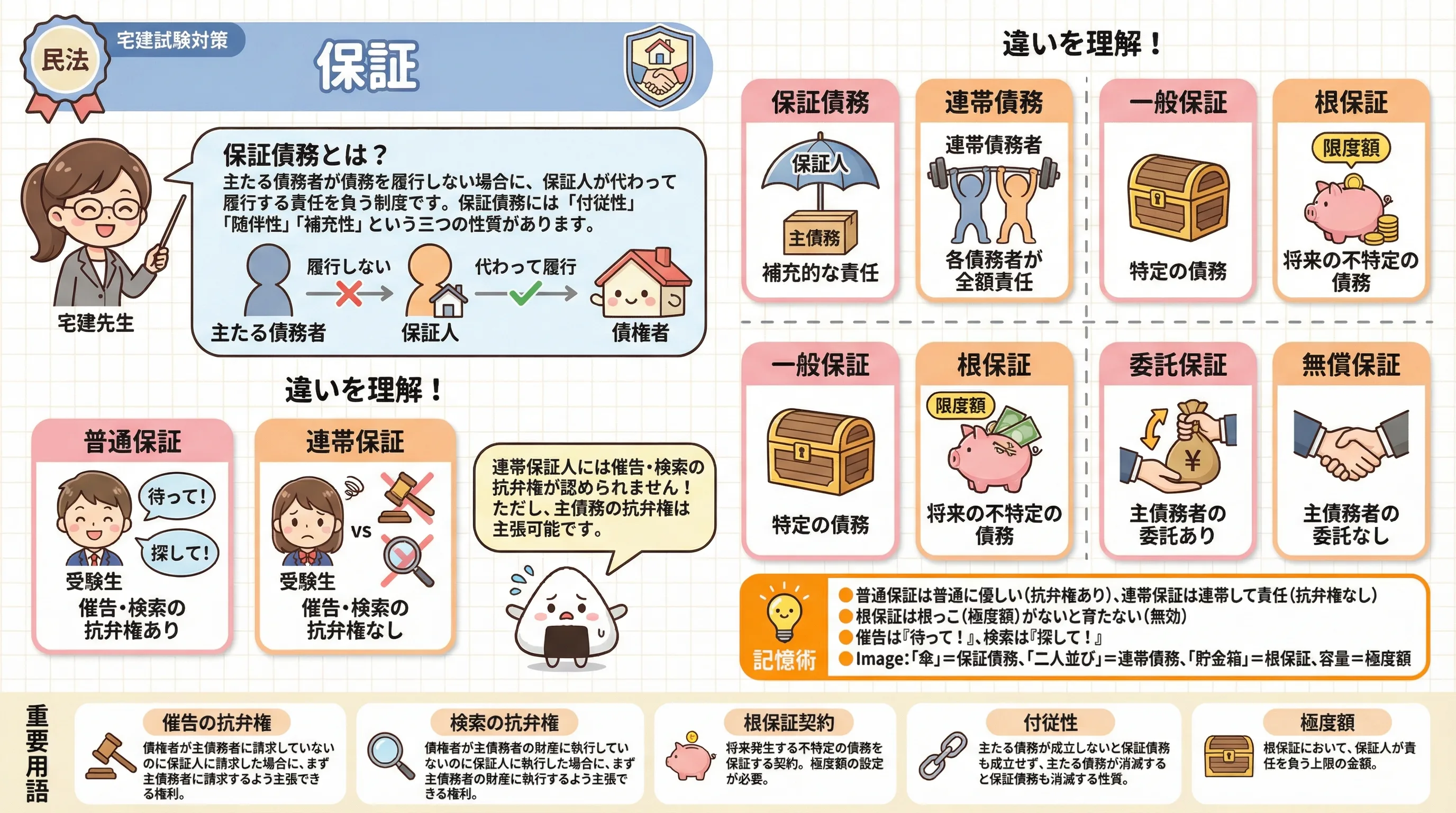 保証のインフォグラフィック｜民法（権利関係）