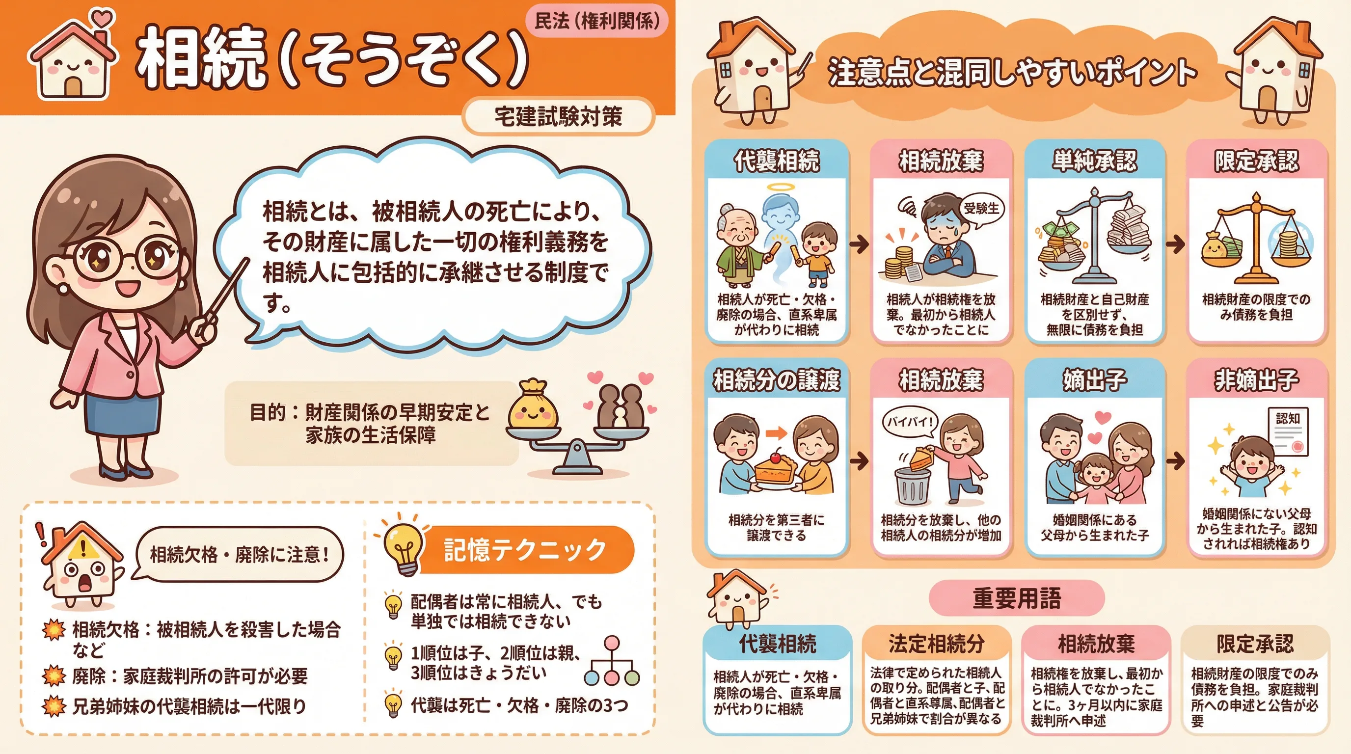 相続のインフォグラフィック｜民法（権利関係）