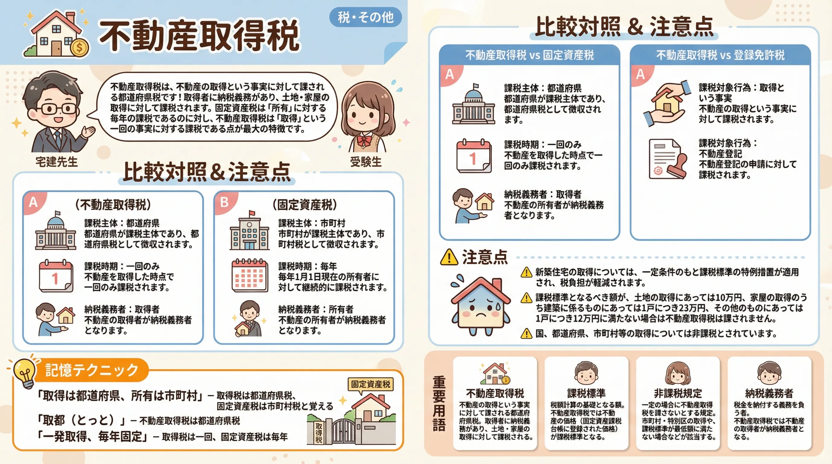 不動産取得税のインフォグラフィック｜税・その他