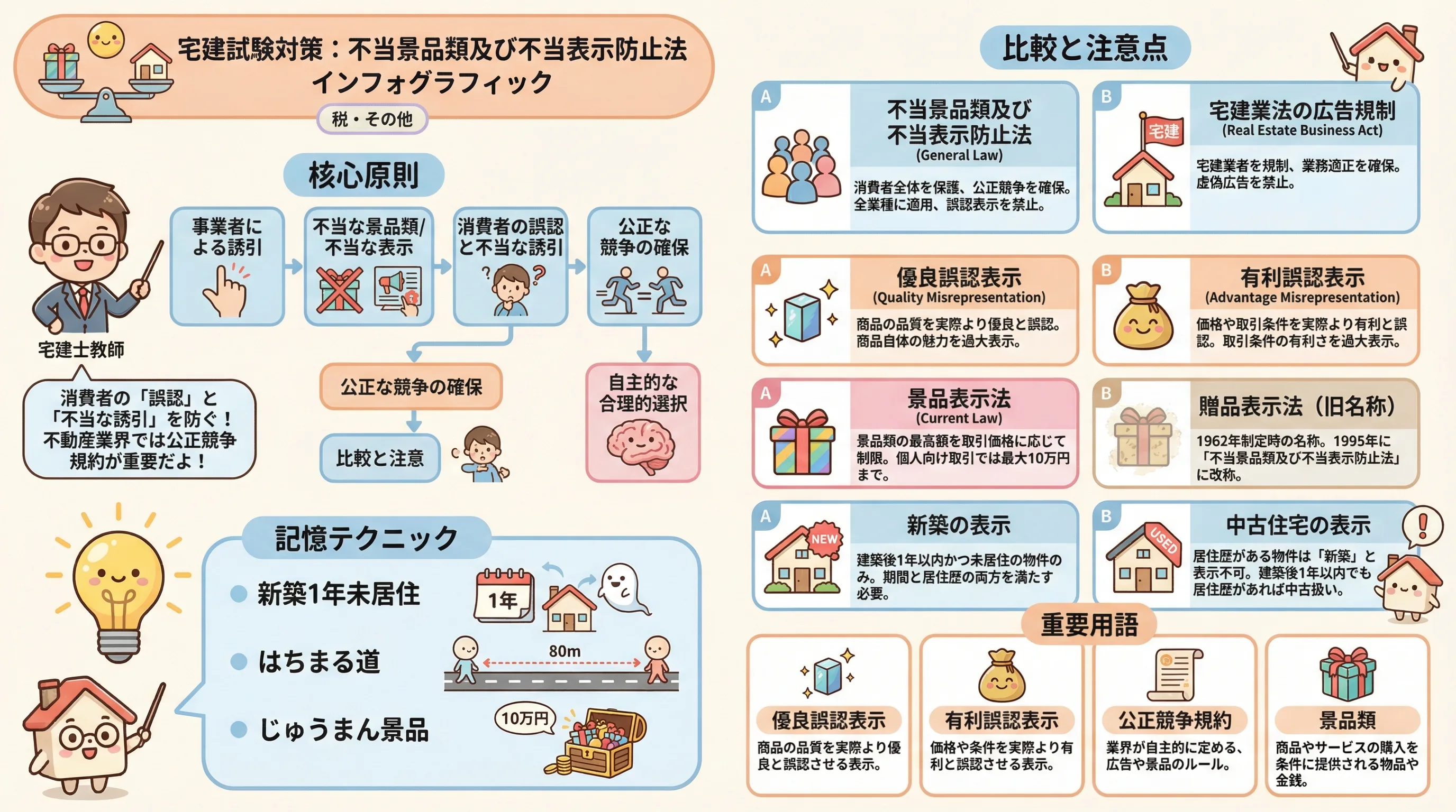 不当景品類及び不当表示防止法のインフォグラフィック｜税・その他