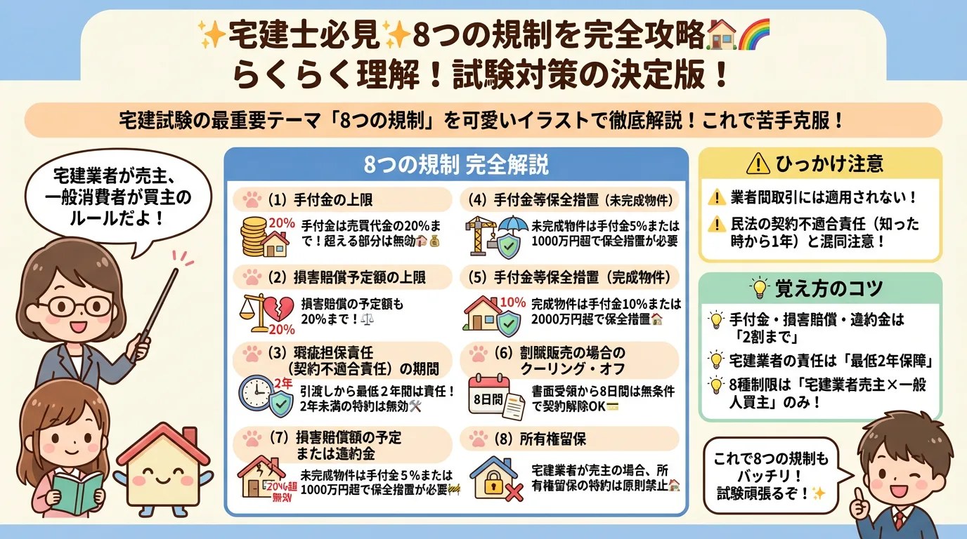 ８つの規制の完全図解の図解｜宅建業法
