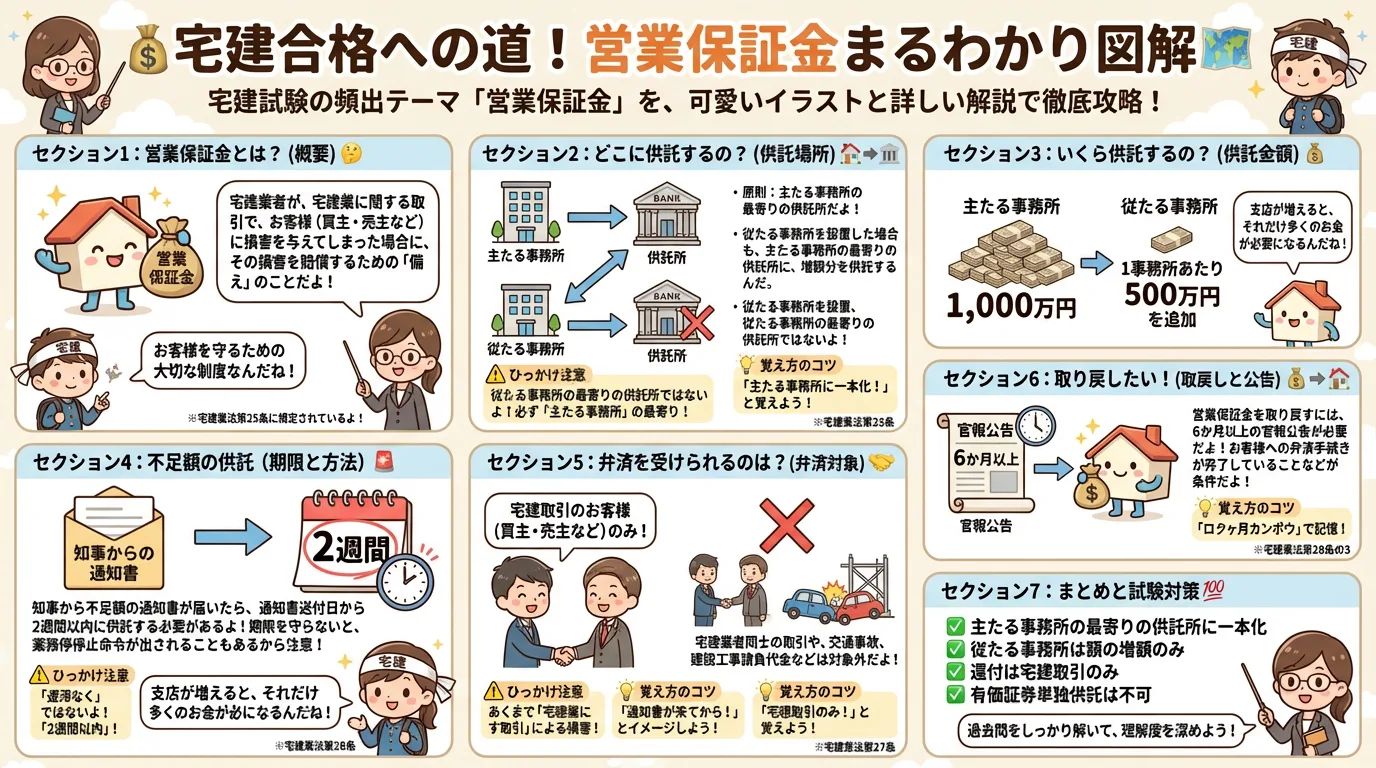 営業保証金の完全図解の図解｜宅建業法