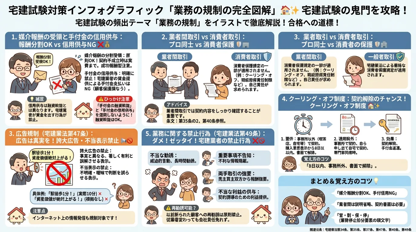 業務の規制の完全図解の図解｜宅建業法