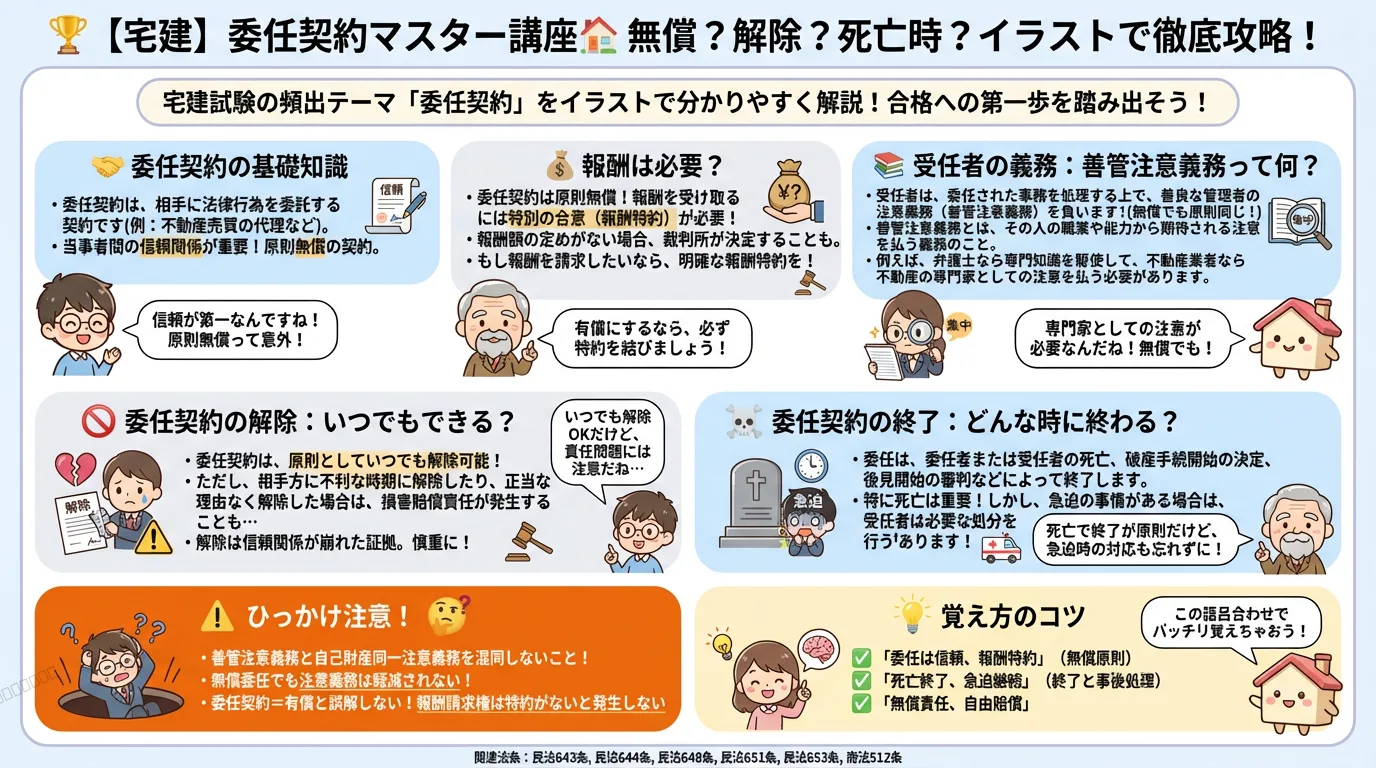 委任契約の完全図解の図解｜民法（権利関係）