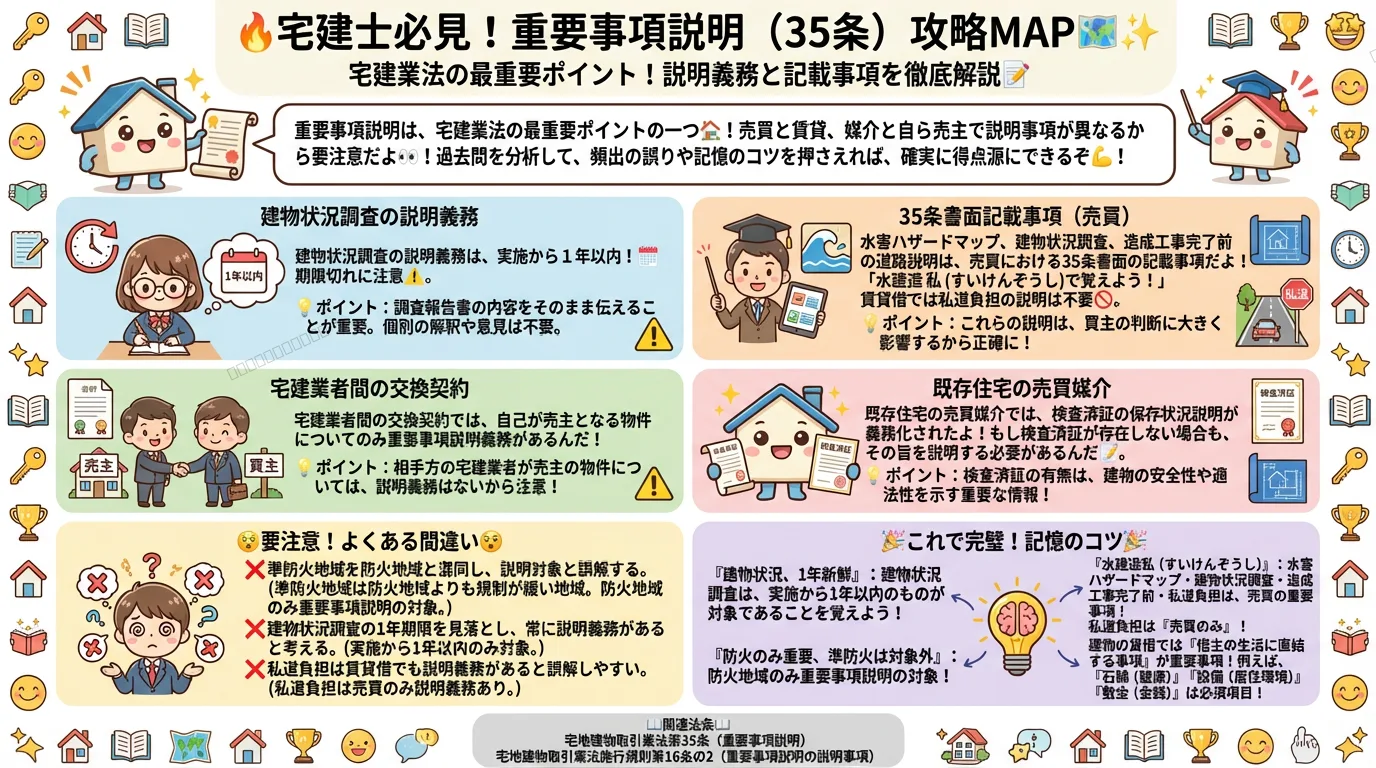重要事項説明（35条）完全図解の図解｜宅建業法