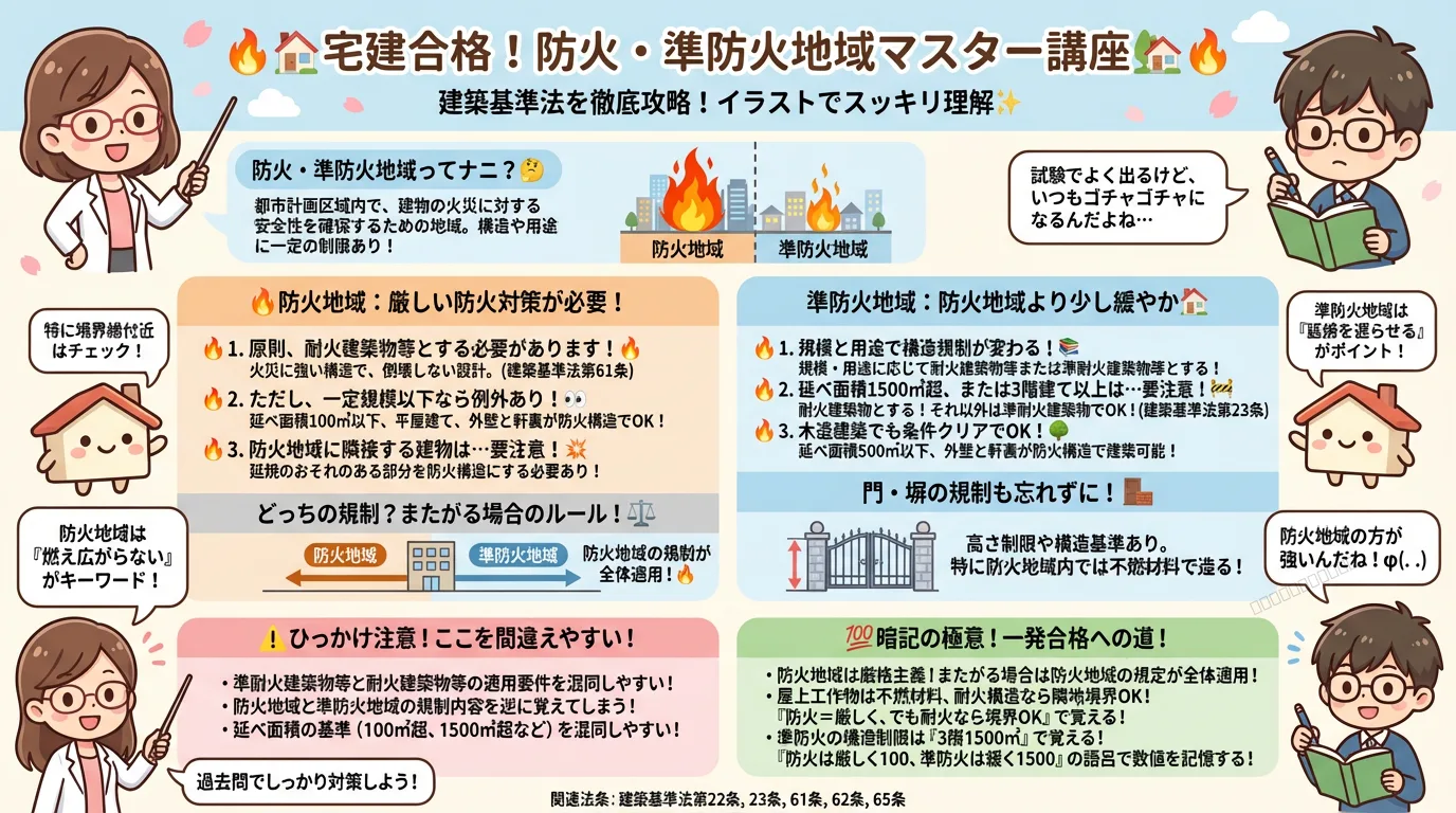 建築基準法（防火・準防火地域）の完全図解の図解｜法令上の制限