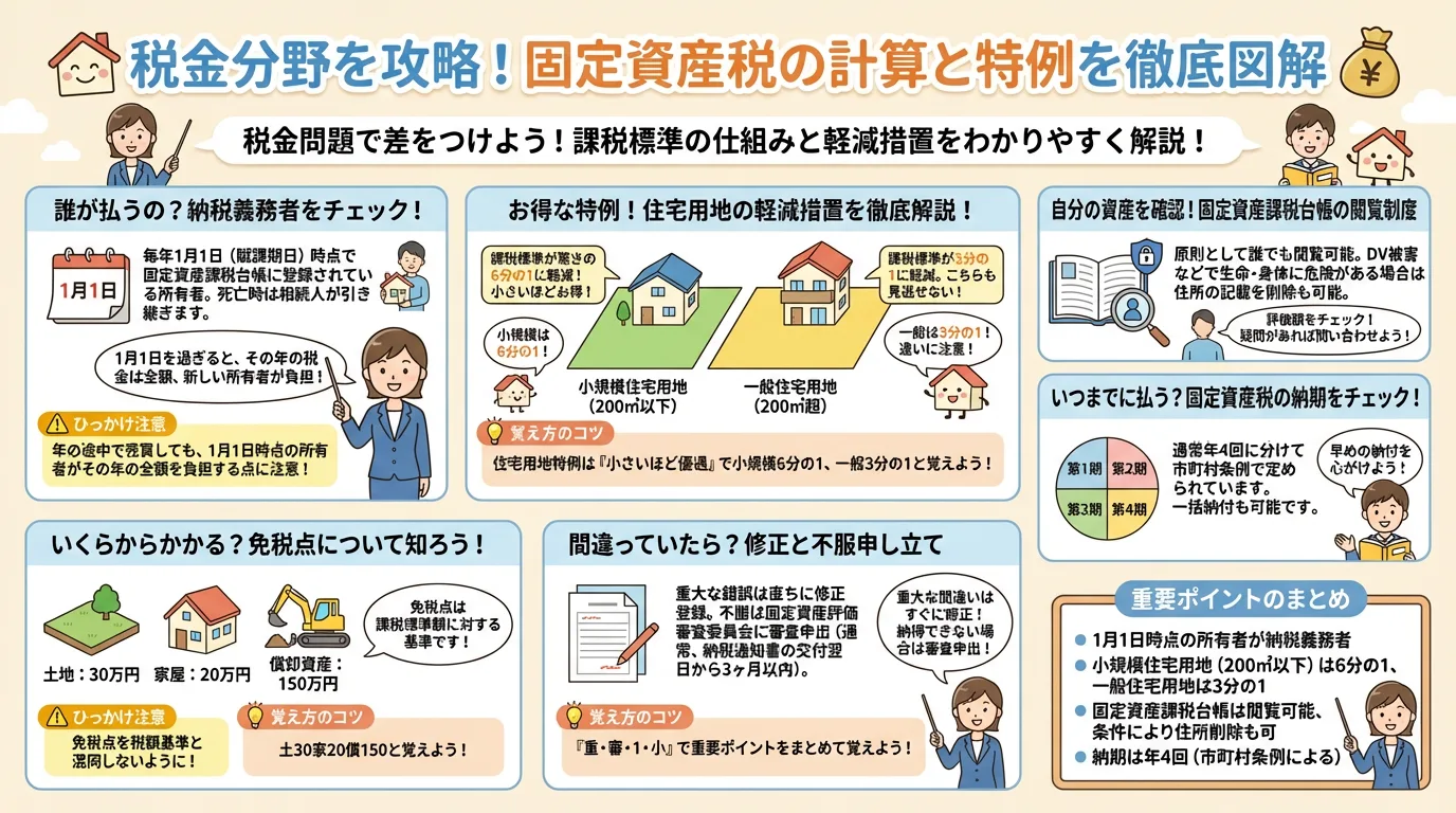 固定資産税の計算と特例図解の図解｜税・その他