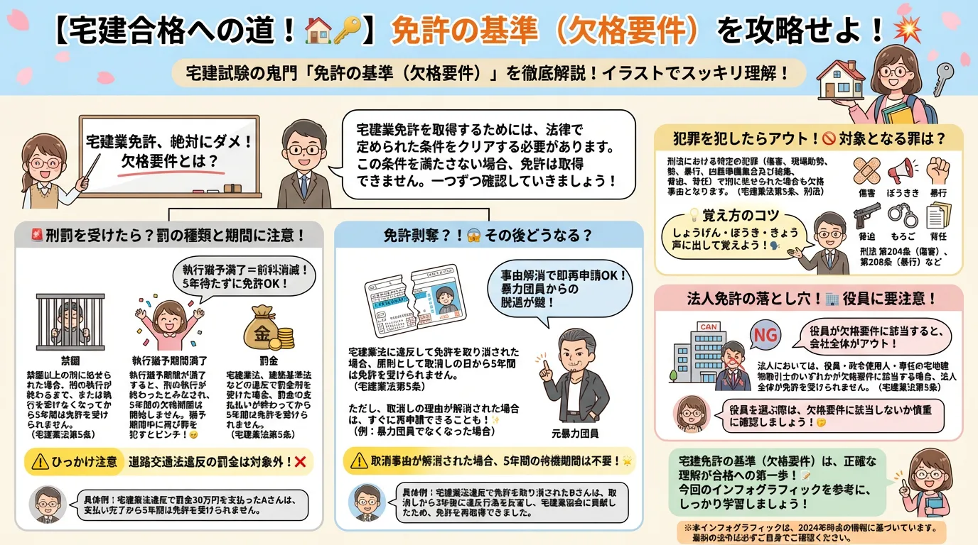 免許の基準（欠格要件）の完全図解の図解｜宅建業法
