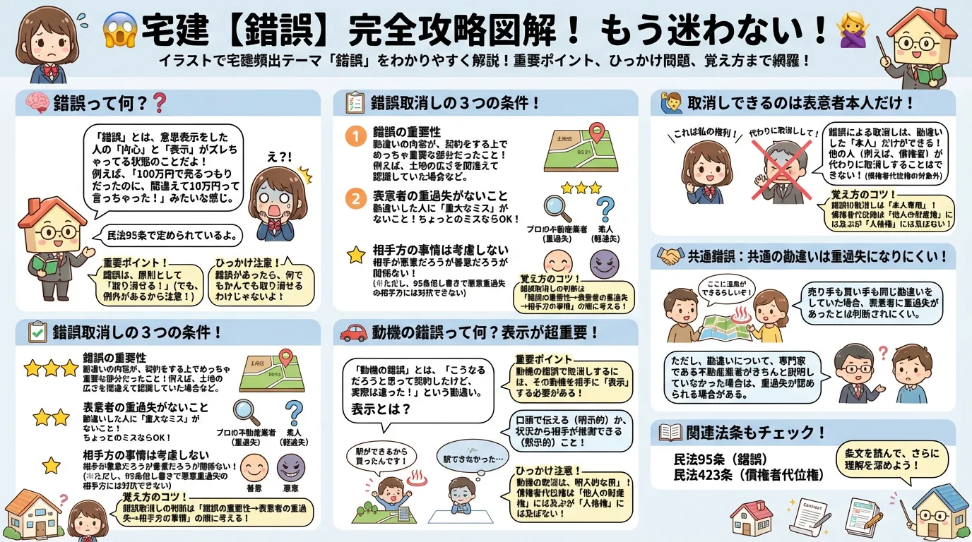 錯誤の完全図解の図解｜民法（権利関係）