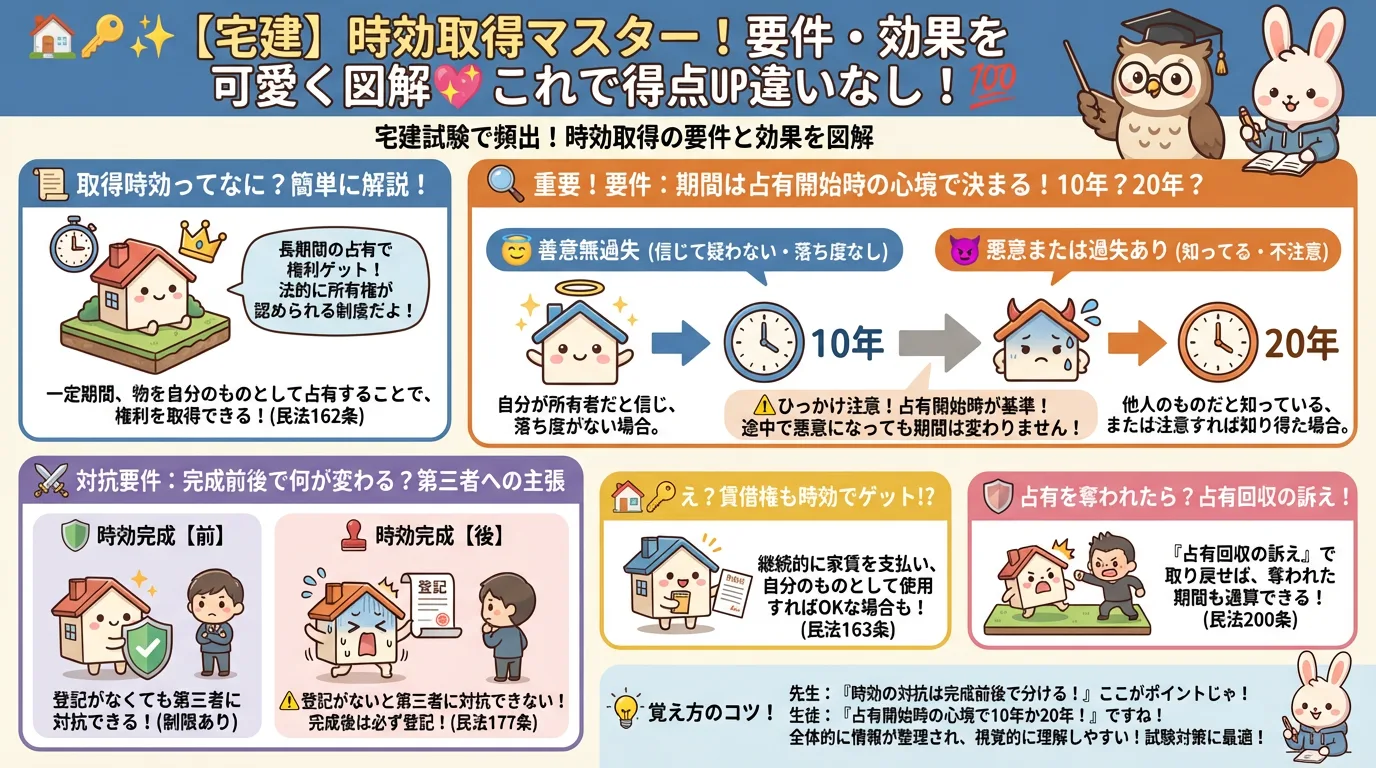 取得時効の完全ガイドの図解｜民法（権利関係）