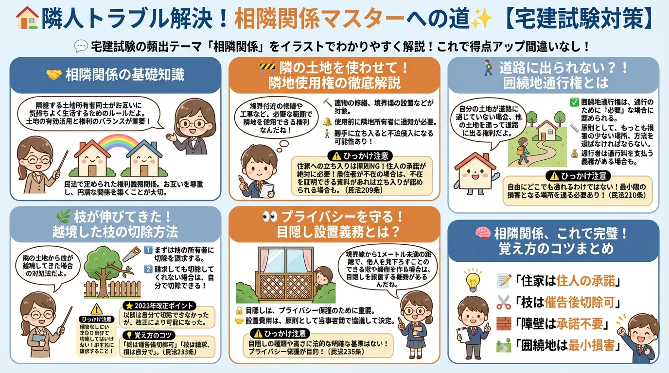 相隣関係の完全図解の図解｜民法（権利関係）
