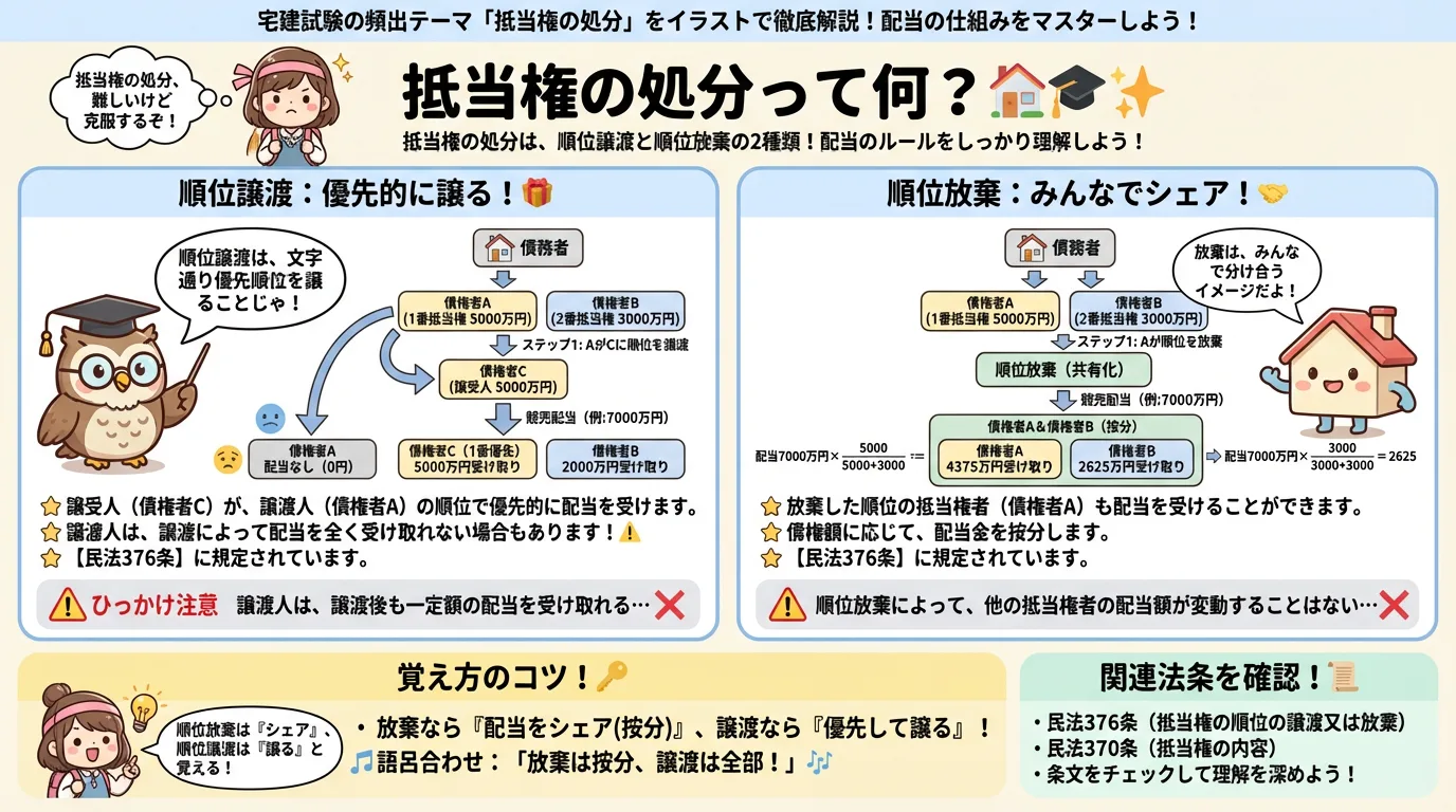 抵当権の処分の完全図解の図解｜民法（権利関係）