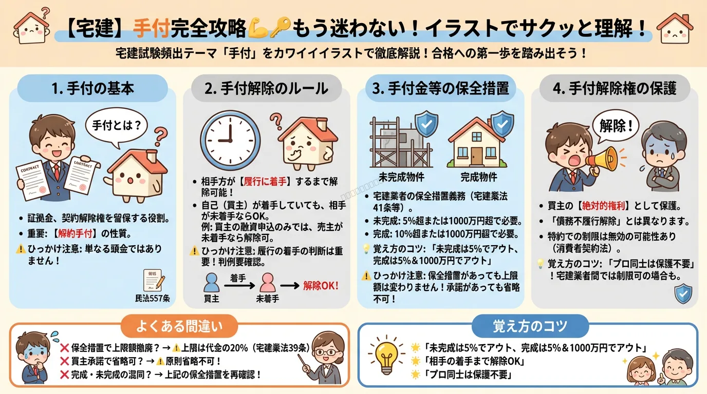 手付の完全図解の図解｜宅建業法