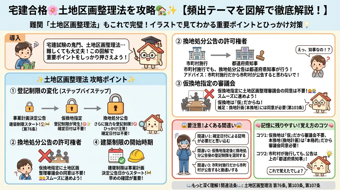 土地区画整理法の完全図解の図解｜法令上の制限