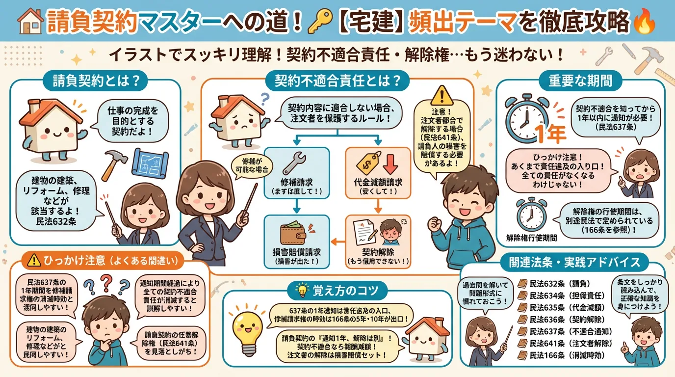 請負契約の完全図解の図解｜民法（権利関係）