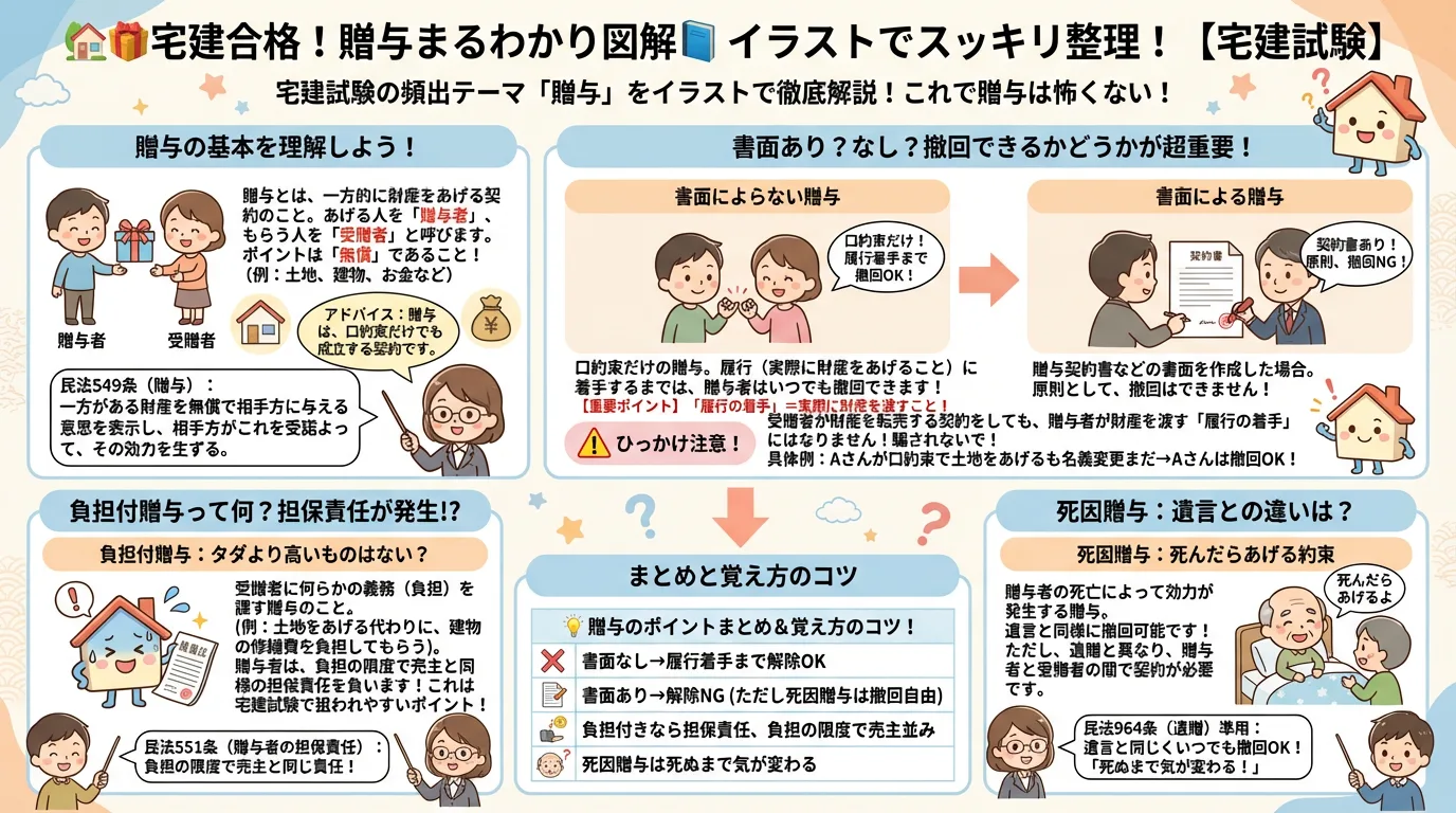 贈与の完全図解の図解｜民法（権利関係）